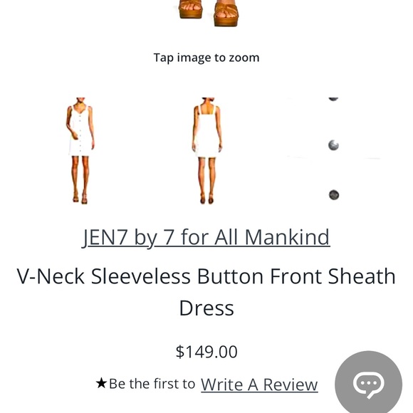 Jen 7 white denin dress size Small - Picture 1 of 6